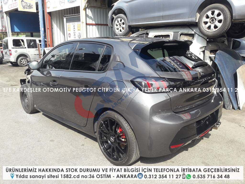 peugeot 208 çıkma sol arka kapı (p21e kasa 2020  2024 model arası)