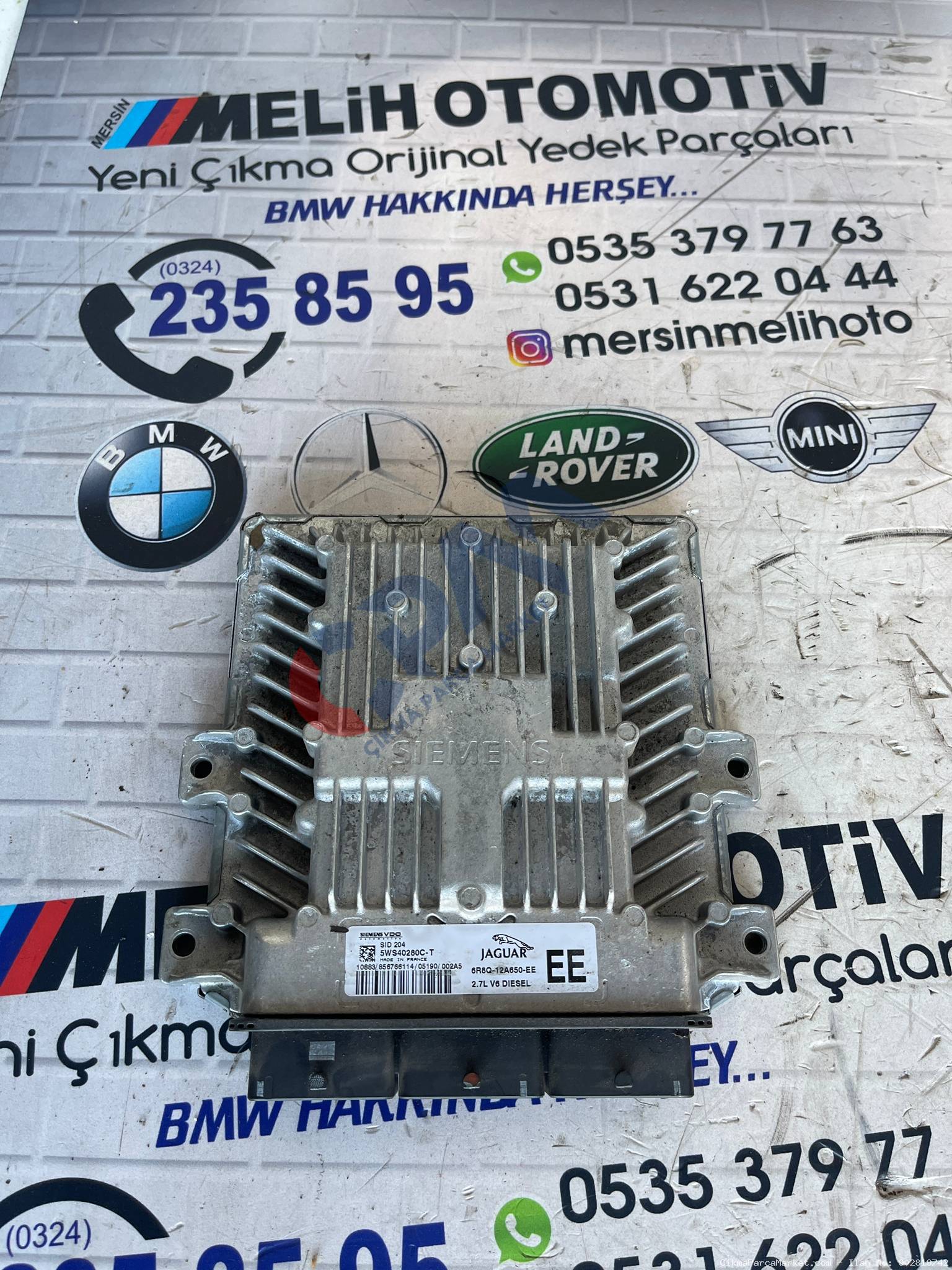 JAGUAR ÇIKMA S TYPE MOTOR BEYNİ 5WS40280C 6R8Q 12A650 EE