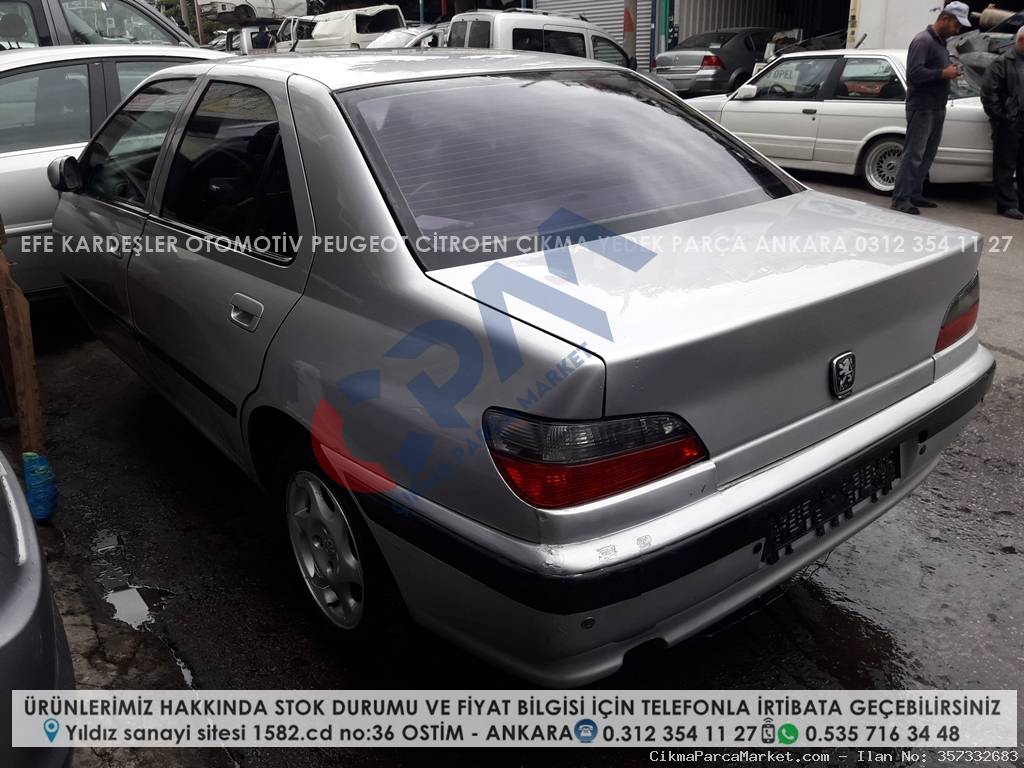 peugeot 406 çıkma tavan ve arka çamurluk panel