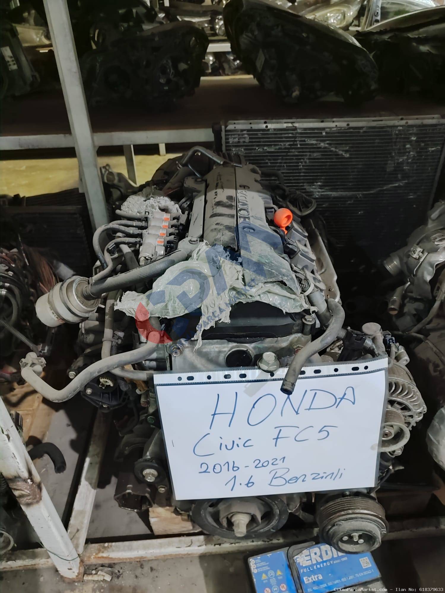 2016 2021 Honda Civic 1.6 BENZİNLİ Komple Motor