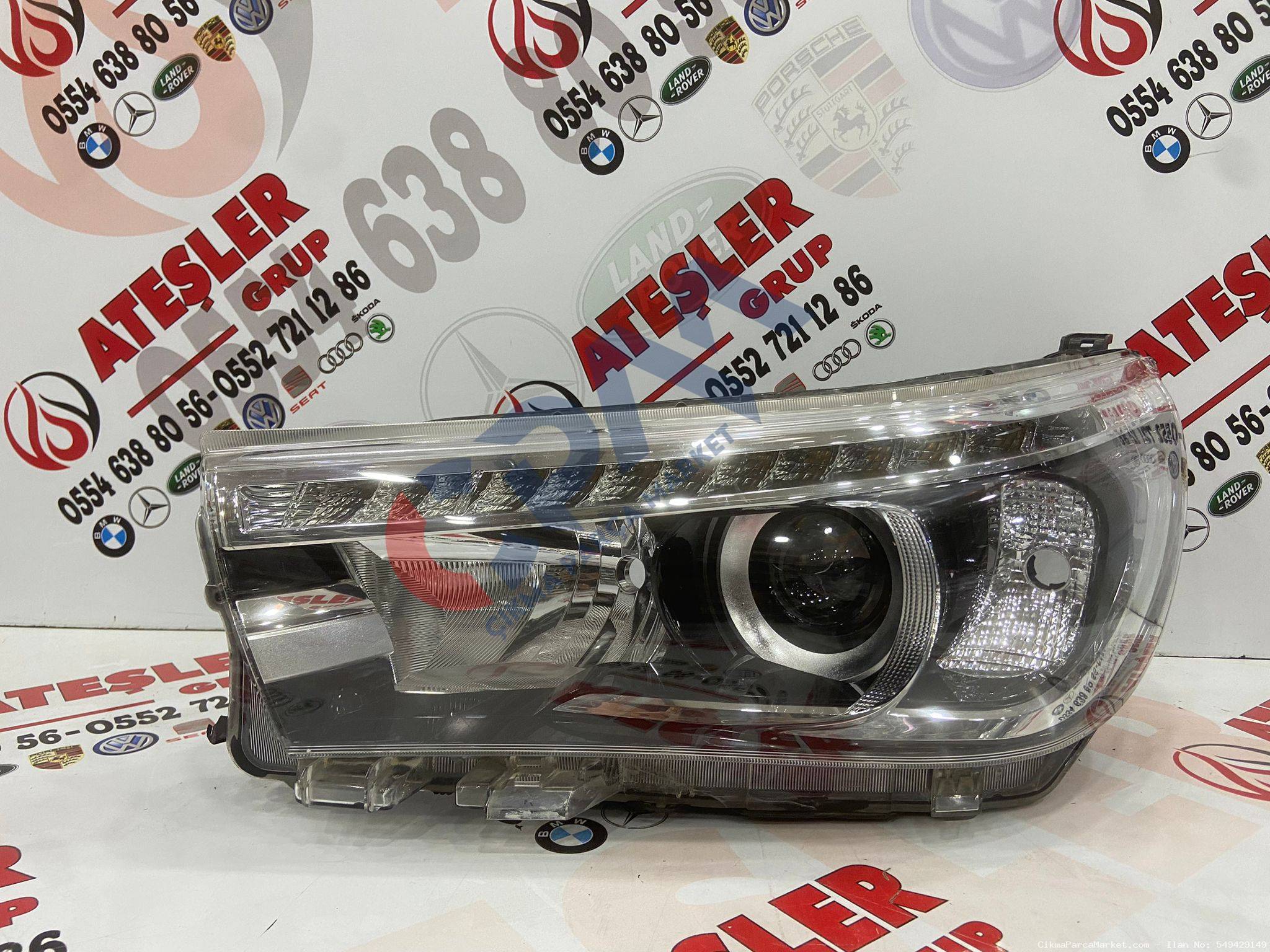 2015 2019 Toyota Hilux ledli mercekli  Sol Ön Far