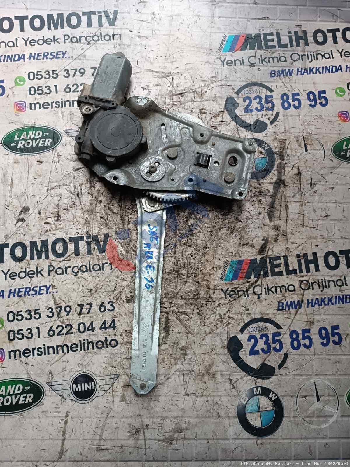 BMW ÇIKMA E36 SAĞ ARKA CAM KRİKOSU MOTORLU 8119776 1387435