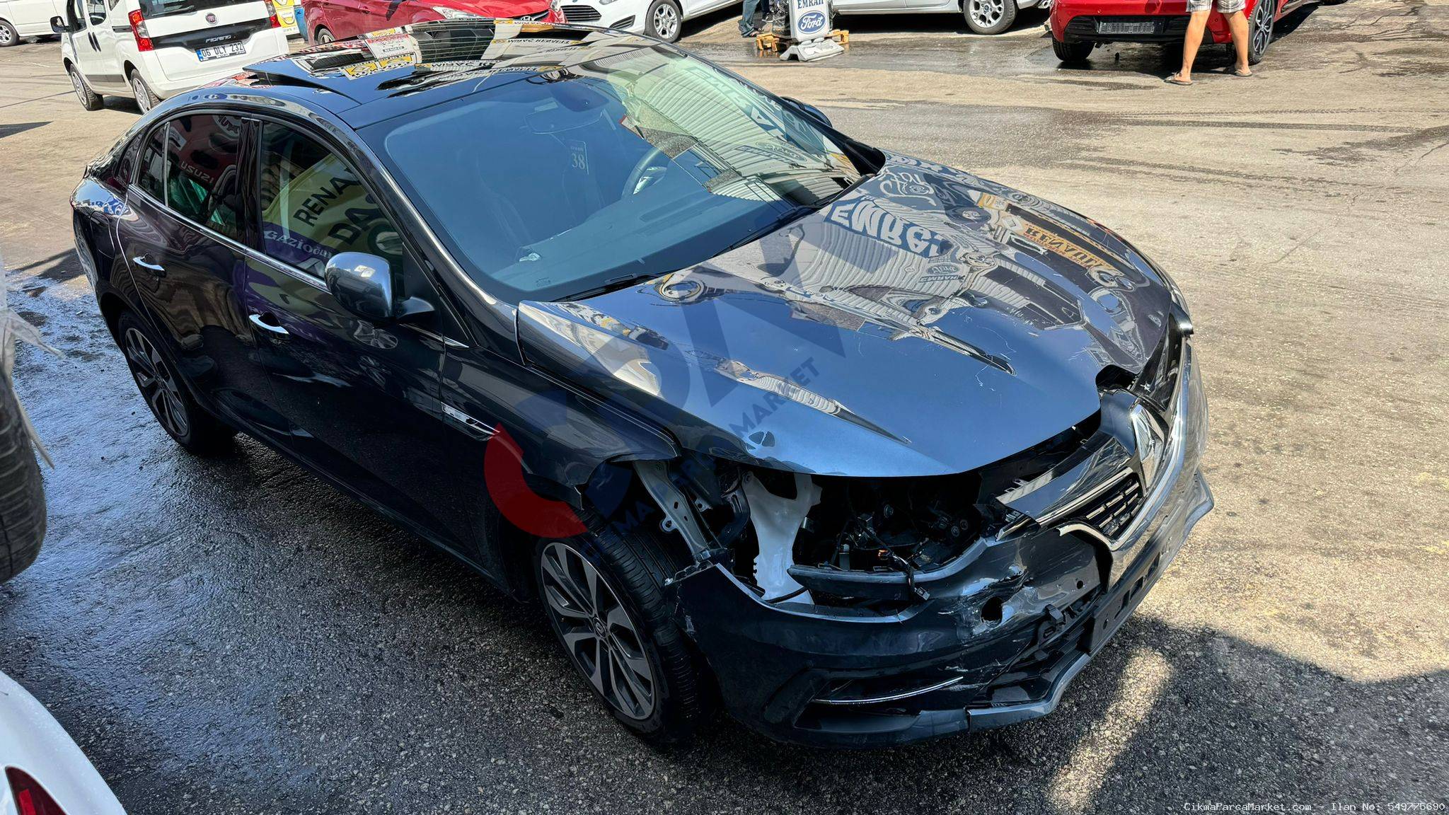 2015 2024 Renault Megane 4 Çıkma Sağ Ön Kapı (Titanyum Gri)