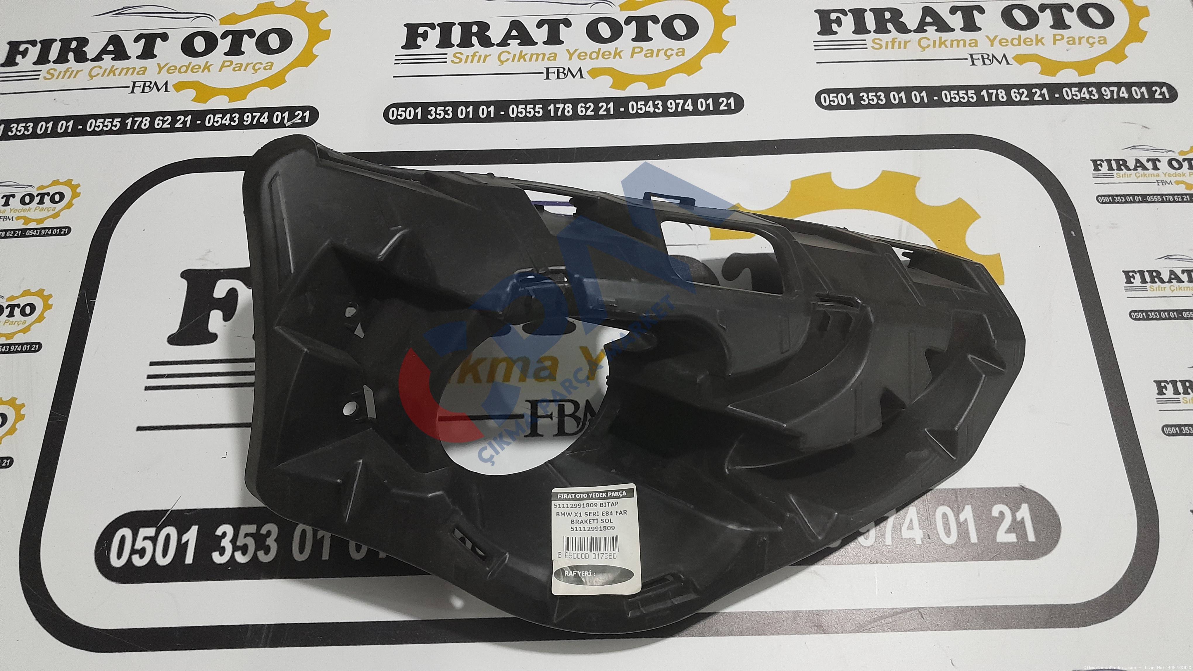 BMW 1 Serisi E84 Sol Far Braketi 51112991809