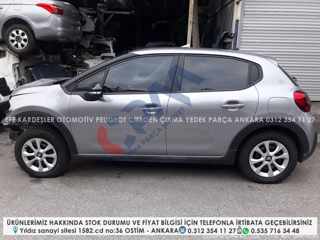 citroen c3 çıkma sol ön dolu kapı (B618 kasa 2016   2024 model arası)