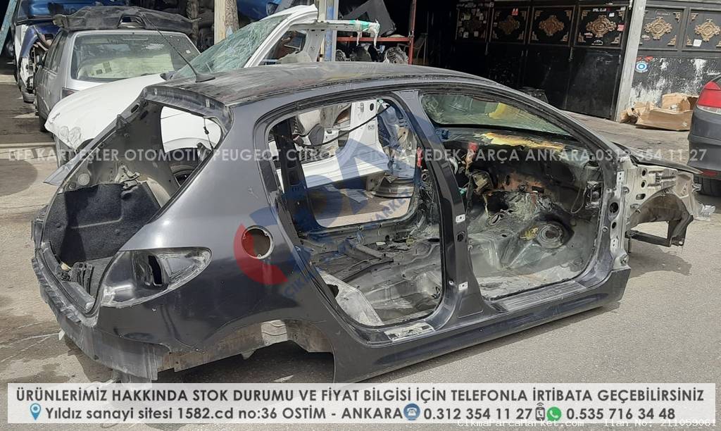 peugeot 206 çıkma komple boş kasa kupa