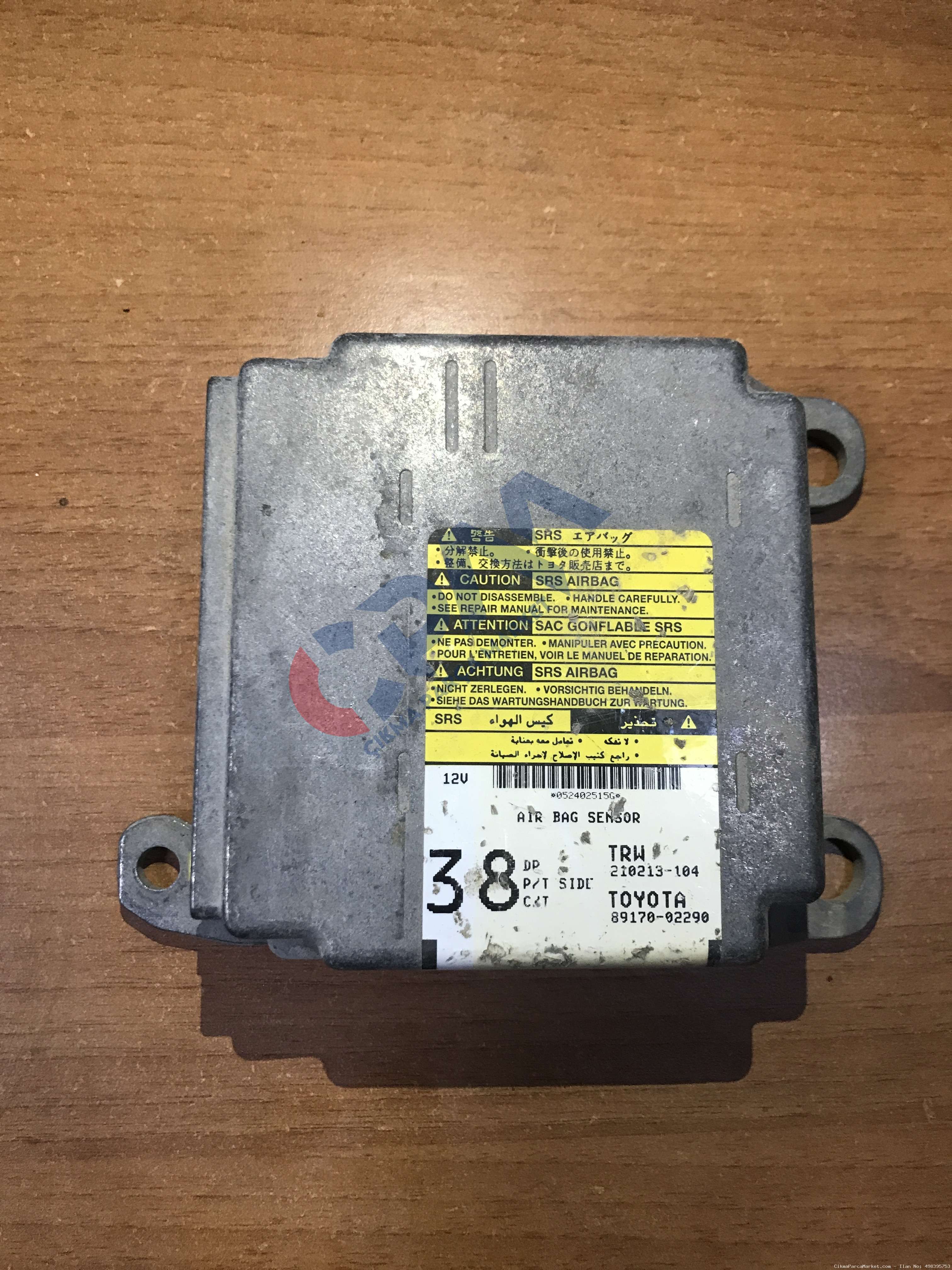 2001 2007 Toyota Corolla Airbag Beyni 89170 02290