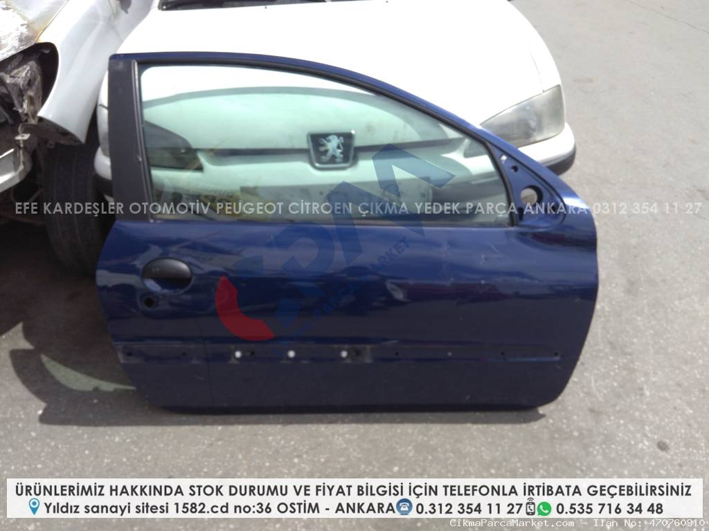 Peugeot 206 Gti Sağ Ön Dolu Kapı