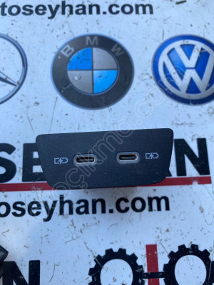 2G6035954 volkswagen golf 8 T ROC polo arka usb tipc şarj girişi