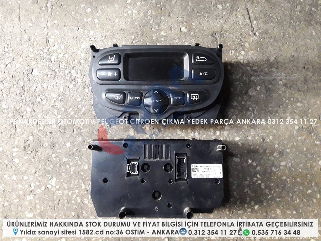 peugeot 206 çıkma orijinal dijital klima paneli