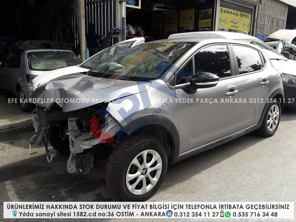 citroen c3 çıkma hatasız kesme tavan 2016   2024 model arası b618 kasa